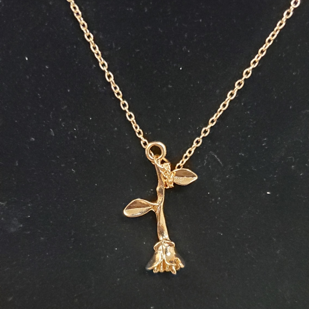 Rose flower necklace Clearance Sale Ship Same Day